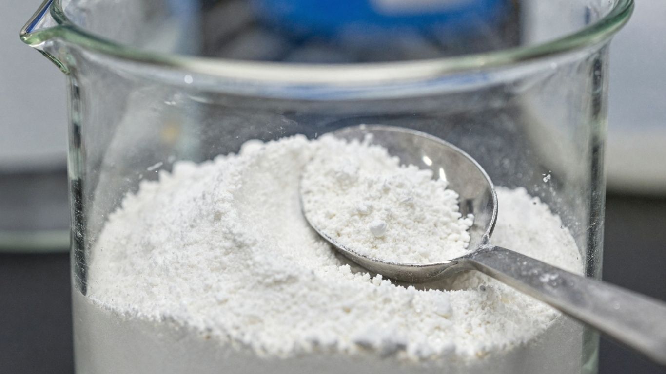 Powder SARMs in a beaker with a scoop.