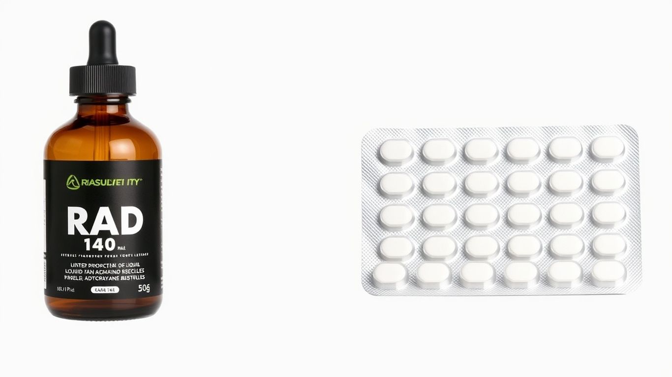 RAD 140 pills and liquid comparison