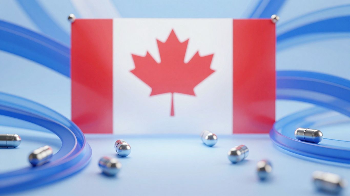 Canadian flag with capsules